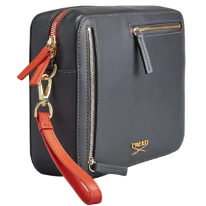 Graphite Large Leather Travel Companion